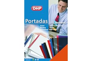 DHP Pack de 100 Portada para Encuadernar de Polipropileno, 0,45 mm de grosor, Formato A4, Naranja Fluor