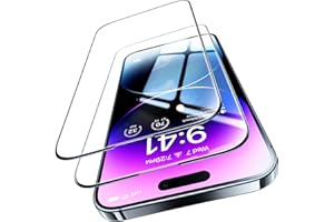 TORRAS für iPhone 15/iPhone 14 Pro für Panzerglas [Unzerbrechlich Full Screen] Zertifizierung auf TOP Bruchsicherer aus DE Dauerhaft 9H Glas iPhone 15/iPhone 14 Pro Schutzfolie, Diamant-Schild