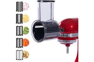 Trancheuse pour hachoir KitchenAid, hachoir à légumes, râpe à fromage, fruits, coupe-salade, accessoires avec 5 lames Gdrtwwh
