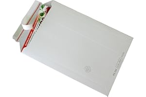 PACKSMART Versandtaschen weiß Vollpappe Karton DIN A4-315x240mm bis 50 mm Füllhöhe (PS.103) (25)