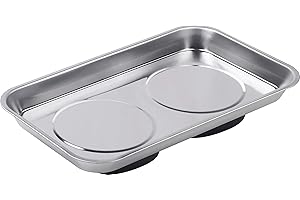 Werkzeyt B28913 Tool Tray 240 x 140 mm - Extra Strong Magnet - Made of Robust Stainless Steel - For Safe Storage of Screws & Nuts / Magnetic Tray / Small Parts Storage