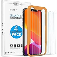OMOTON [4 Stück Schutzfolie kompatible mit iPhone 11 Pro/iPhone XS/iPhone X. Mit Positionierhilfe [9H Härte], [Anti…