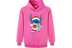 Xpialong Christmas Blue Cat Boys Girls Pullovers Hoodies Children's Casual Tops Jumper