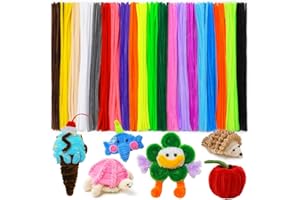 Tiehuoxia 200 PCS Pipe Cleaners, 20 Colors Pipe Cleaners for Crafts, Arts and Crafts Supplies for DIY, Decorations (Multi-colored)