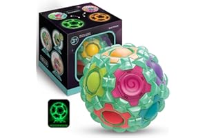 JASTOWN Magic Rainbow Ball Puzzle Inteligencia Speed Cube Juguete,Rolling 3D Puzzle Ball,Anti Estrés Cubo para Niños Adultos,Relajar la Bola de Masaje Muscular, Juguete Educativo Cerebro Teaser (C)