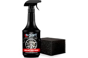 Glart 451RK Spray brillance pneus 1000 ml avec éponge – finition satinée – entretien pneus protection UV – ravive noir – pour voiture, camping-car, moto – pour caoutchouc et plastique – fabriqué DE