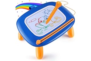 Smasiagon Lavagna Magnetica per Bambini, Tavola da Disegno Cancellabile Lavagnetta Magica con Gambe Stabili, Portatile Giocattoli Educativi, Regalo per Bambino 1 2 3 Anni (Blu Marino)