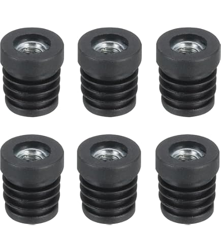 Flyshop 4PCS 60mm Bouchons De Tube Rond Avec Boules Bouchons En Plastique Durables, Bouchons Sphu00e9riques En Plastique, Protecteurs De Sol, Inserts De Tube, Bouchons De Trou De Tuyau En Plastique Noir