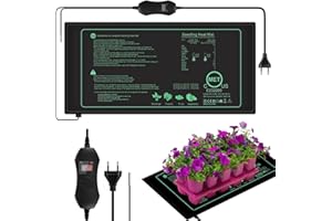 Zoelele Tappetino Riscaldante per Piante, 50W Tappetino Termico per Serra, Accelerare Germinazione, Protezione Antincendio, IP67 Impermeabile, per Animali Domestici, Rettili, Piantine, 54 x 26 cm