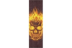 Vnurnrn Crâne De Sucre De Feu Cadeau Mignon Planche à Roulette Bande Grip de Skateboard Antidérapante Sans Bulles Papier de Verre 84x23cm Longboards Scooter Autocollants