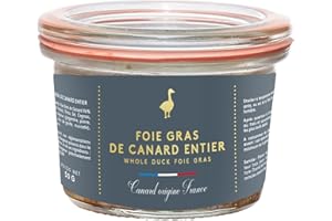 COMPTOIR DE LA GASTRONOMIE - Foie Gras de Canard Entier en Bocal - Bocal Verre de 0,050Kg