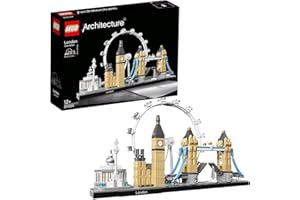 LEGO Architecture Londres, Kit de Construcción Creativa, London Eye, Big Ben, Tower Bridge, Maqueta de Monumentos Coleccionable, Manualidades para Adultos, Regalo para Hombres y Mujeres 21034