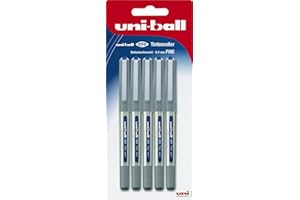 Faber-Castell uni-ball 148197 - Rollerball uni-ball Eye UB-157, fine, 0,4 mm, blu, 5 pezzi