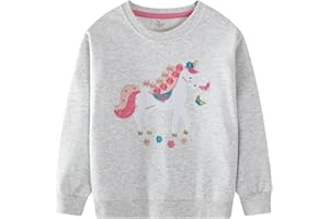 komi kyanissor Mädchen Sweatshirts Kinder Pullover Langarm Shirt Oberteil Baumwolle Paillette Activewear Mit Pferd Einhor Biene Tops 1-7 Jahre