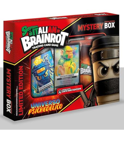PRESTIGE & DELUXE Boîte 24 Sachets Skifidol Italian Brainrot – Cartes à Collectionner Psychédéliques + Porte-clés Sifflet Offert