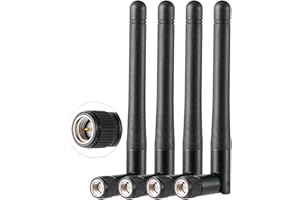 Vecys 4PCS Doble Banda WiFi Antena 2.4GHz 5GHz 5.8GHz Antena 3dBi MIMO SMA Macho Antena para WiFi Router Tarjeta LAN Inalámbrica Tarjeta PCIe Router Video Vigilancia Monitor