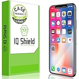 iPhone X Screen Protector (Case Friendly)[2-Pack], IQ Shield LiQuidSkin Full Coverage Screen Protector for iPhone X HD Clear Anti-Bubble Film