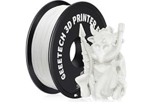 GEEETECH Filament ABS 1,75 mm biały, filament do drukarki 3D, 1 kg, 1 szpula