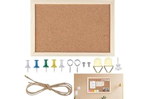 AHLMA 14 Piezas Corchos de Pared Tablero de Madera Pizarra Panel Corcho Escritorio Pared Adecuado para Mostrar Fotografías Y Escribir Mensajes, Adecuado para Escuelas, Oficinas Y Hogares(30x40)