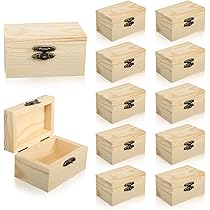 8 Mini Scrigni Del Tesoro In Legno Per Bambini – Fai Da Te, 9x5x5 Cm, Per Decorare E Dipingere - 4