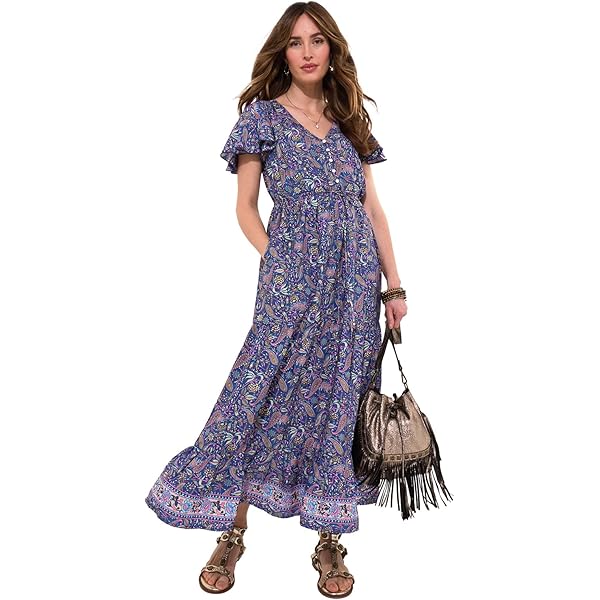 LITZO Women's Georgette A-Line Maxi Dress (L-56-XL_Black : Amazon.ae:  Fashion