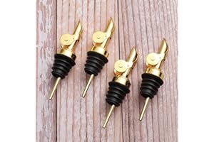 Molimoli Bec Verseur en Acier Inoxydable avec Mécanisme Automatique Anti-Oxydation, Distributeur pour Bouteilles d'Alcool, Distributeur d'Huile d'Olive, Bec pour Vin et Huile, Emballage