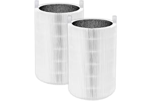2-pack 411 ersättningsfilter kompatibla med Blue Pure 411, 411+, 411 auto och MINI luftrenare, H13 äkta HEPA-filter, 2-i-1 ak