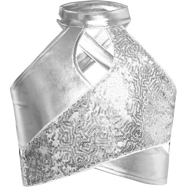 Haut De Danse Classique Femme Asymétrique Une Épaule - Crop Top Strass, Pour Ballet, Patinage, S-XXL