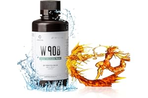 ‎RI RESIONE RESIONE W90B Wasserwaschbares 3D-Druckerharz Fast geruchloses LCD-UV-härtendes Harz 405nm Standard-Photopolymerharz für DLP MSLA LCD-3D-Druck (500g, Transparentes Orange)