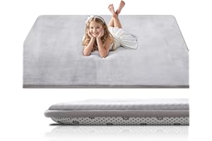 Favodormir Dicke Krabbelmatte Baby 120×120×3cm,Schaumfüllung Teppich Spielmatte Baby,Rutschfester Unterseite&Weicher Kurzflor, Pflegeleicht,Teppich Kinderzimmer,Spielmatten Für Laufgitter,Grau