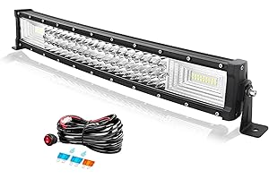 Willpower 22 Zoll 56CM 270W Led Arbeitsscheinwerfer Bar Gebogen Led Scheinwerfer 12V 24V Flutlicht Spot Led Bar für Offroad Auto Traktor Zusatzscheinwerfer Rückfahrscheinwerfer Lightbar mit Kabelbaum