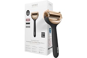 GESKE | SmartAppGuided™ MicroNeedle Face & Body Roller | 9 in 1 | Quartz rose | Dermaroller électrique | Microneedling | Appareil à micro-aiguilles | Roller à aiguilles | Beauty Roller visage et corps