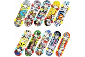 QINIFIFY Finger Skateboard Set, Paquete de 4 Mini Diapasón Monopatines de Juguete para Dedos Skatepark Juguete para Niños Ideal para Sorteos de Navidad