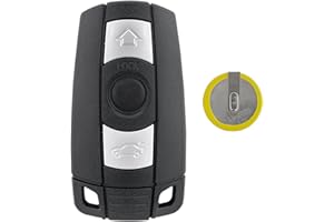VAILIKEY 3 Tasten Fernbedienung Schlüsselgehäuse Kompatibel für BMW BMW E87 E81 E90 E71 E53 E60 E61 E64 E84 E89 Mit LIR2025 Batterie (Mit Rohling)