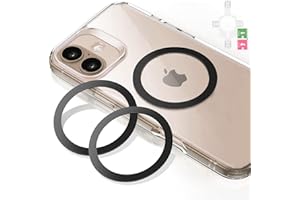 Mugust 3 sztuki naklejek z metalowym pierścieniem, do MagSafe Ring Magnes, kompatybilne z ładowarką bezprzewodową MagSafe, uchwyt samochodowy do iPhone'a/Samsunga/etui na telefon z systemem Android