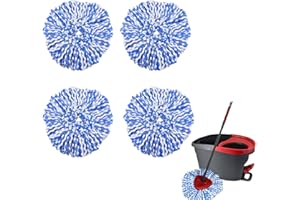 VODDKIS Cabezal de Repuesto para Fregona Vileda Turbo- Microfibra Triangular Recambio Fregona- Compatible con Todos los Suelos - Lavable a Máquina -Uso en Húmedo y Seco (Azul 4 Pieza)