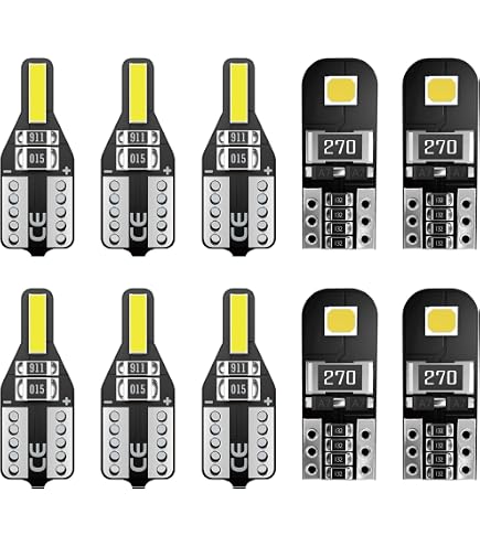 Ampoules LED T10 W5W APOOS CANBUS - 15 SMD, Blanc 6500K, 12V - Pour Plafonnier, Plaque, Intérieur Auto