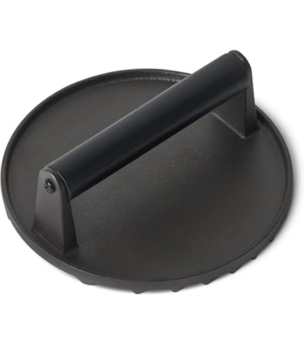 Smash hamburgerpers, 16 cm, ronde hamburgerpers, roestvrij staal, professionele burgerpers, roestvrij staal, gemakkelijk te reinigen