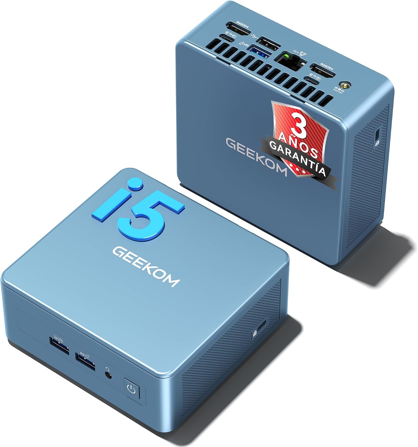 GEEKOM IT12 Mini PC con Intel Core i5-12450H, 16GB RAM(Ampliable, No LPDDR Bloqueada) y 512GB SSD(hasta 4TB), Lector SD, Windows 11 Pro, Garantía de 3 Años, 2×USB4.0, para Oficina/Control Industrial