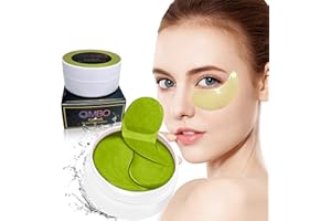 JIMBO Patch occhi 60Pcs, maschera viso, contorno occhi,borse donna, skincare,patch occhiaie e borse, skin care kit viso,maschere per il viso, drenante (Aloe)