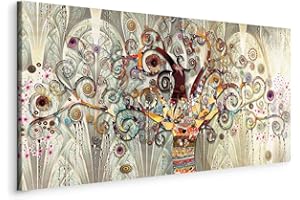 murando - Quadro Gustav Klimt 120x60 cm - 1 pezzo Stampa su Tela XXL Quadri Moderni Murale Moderno Grafica Decorazioni da Parete per il Soggiorno L'albero Della Vita Riproduzione l-A-0033-b-a