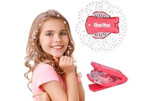 LoQuick Machine à Strass pour Cheveux, Blinger Diamond Styler Kit Glam Styling Tool avec 180 Gemmes Décoratives Multicolore, Kit de Coiffure avec Strass, Kit de Bijoux Jouets Créatifs pour Filles