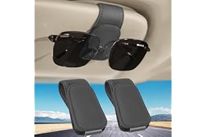 Todoxi Brillenhalter für Auto, 2 STK Magnet Sonnenbrillenhalter Auto Sonnenblende Universal Leder Auto Brillenhalter Sonnenbrillen Halterung für Auto