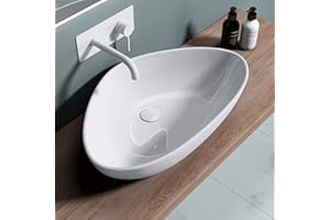 DOPORRO Sogood Lavabo vasque à poser blanc 67cm lave main Bruxelles895 66,5x44x14cm