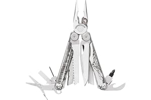 Leatherman Wave+ Multi-Tool - 18-in-1 Hochleistungs-Edelstahlwerkzeug mit Klingen, Zangen und Drahtschneidern - Camping Zubehör - Special Edition, Grau