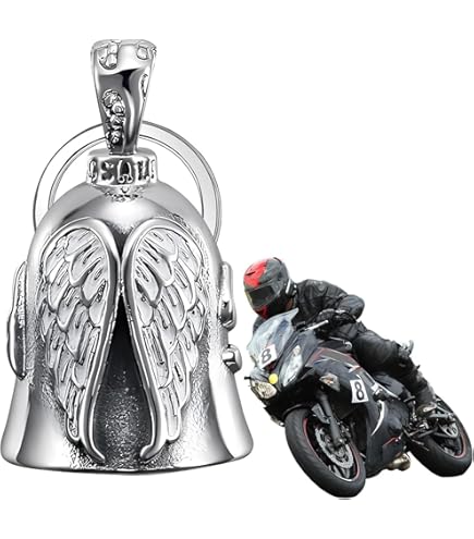 Campanella Portafortuna Per Moto - Acciaio Inox, Cuore E Ali, Accessorio Motociclista - Foto 8