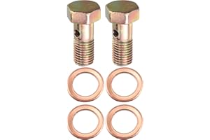 X AUTOHAUX 2 Set Banjo Bolt Brake Fitting Adapter M8x1.25 Thread Banjo Bolt