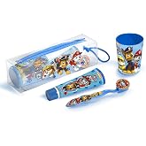 Paw Patrol | Children's Toiletry Bag | Toothpaste + Toothbrush + Cup | Fun Design | Pack with 4 Components