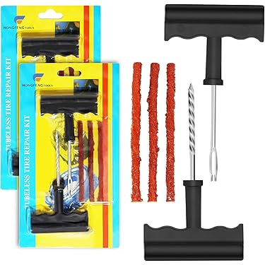 Kit Riparazione Pneumatici MAXTOOLS TR200 Con Compressore 12V - Sigillante Per Forature