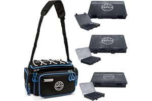 PRO TACKLE GEAR Pro Tackle Strike Shoulder Bag incl. 3 Boxes | Angeltasche mit Boxen | Fishing Bag